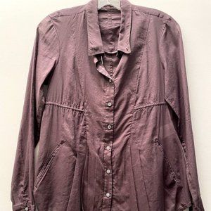 Le Jean de Marithe + Francois Girbaud Brown Button Down Blouse
